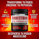 Turkesterone - Cápsulas de Ajuga Turkestanica con Tongkat Ali para Resistencia, Fuerza y Vitalidad Masculina (120 Cápsulas)