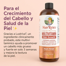 MaryRuth's, Suplemento multivitamínico para favorecer el crecimiento del cabello, Melocotón y mango, 450 ml