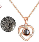 CAJA DE ROSA ETERNA Y COLLAR "100 te amo"